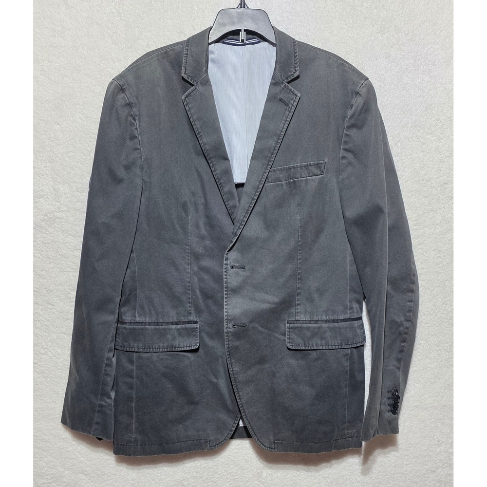 Emile Lafaurie Men's Navy Cotton 2 Button Blazer Sport Coat Size 50